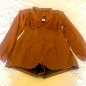 Diva Faux Leather Jumpshort outfit . Never Worn. Super Cute Outfit..